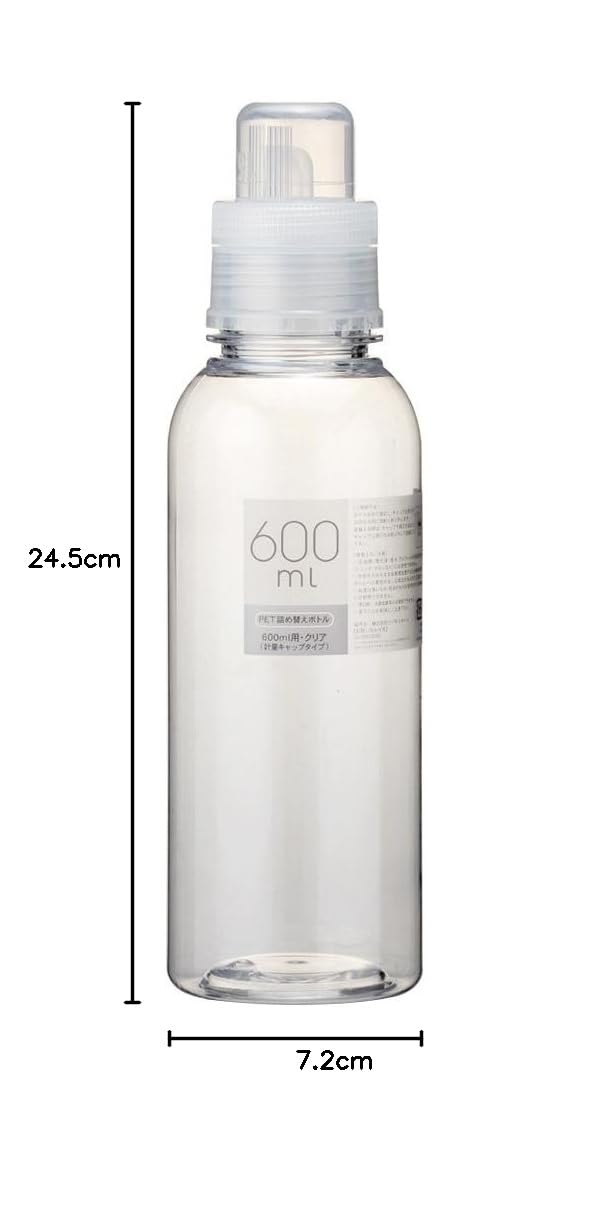 Kikicocone ボトル2詰め替え4 株式会社ツバキスタイル 詰替ボトル600ml クリア
